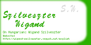 szilveszter wigand business card